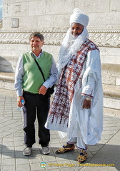 A colourful tourist at Arc de Triomphe - what great shoes!